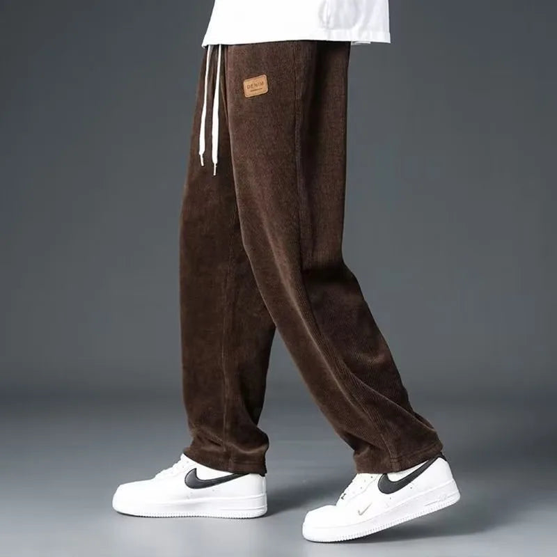 2025 New Design Spring Autumn Straight Sweatpants men baggy pants Men's pants joggers Male Loose Grey Casual Pants for men's