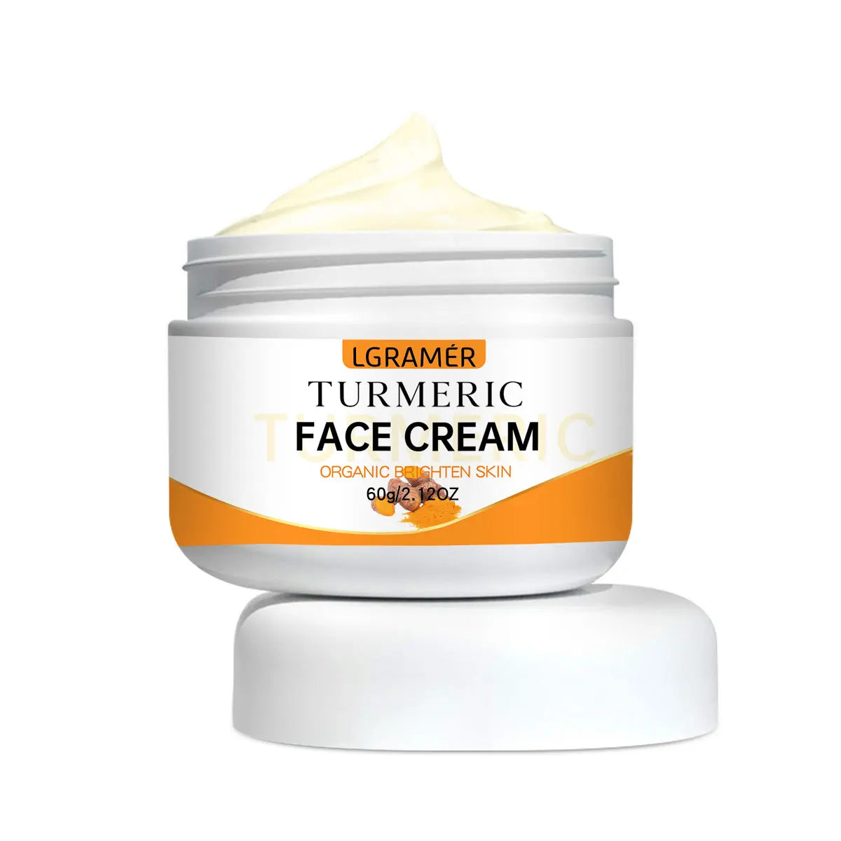 Turmeric Whitening Face Cream Wrinkle Removal Lighten Fine Lines Makes Skin Look More Youthful Brighten Moisturize Facial Care