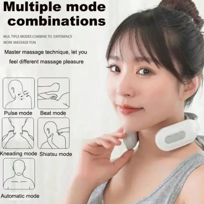 Portable Smart Neck & Shoulder Massager - USB Rechargeable, Lithium Battery, Ideal Gift For Men & Women