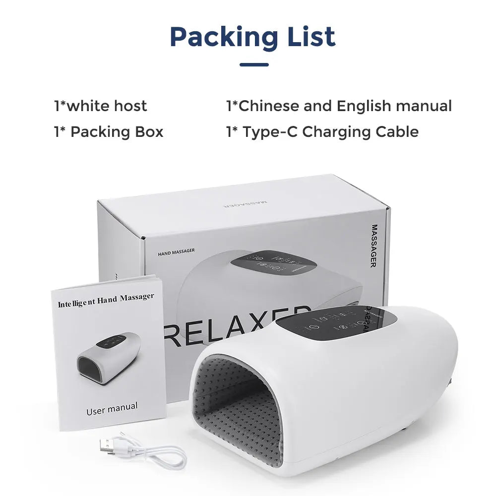 Smart Airbag Hand Massager Electric Palm Massager Acupoint Pressing Kneading Hot Compress Air Compression Hand Massage Machine