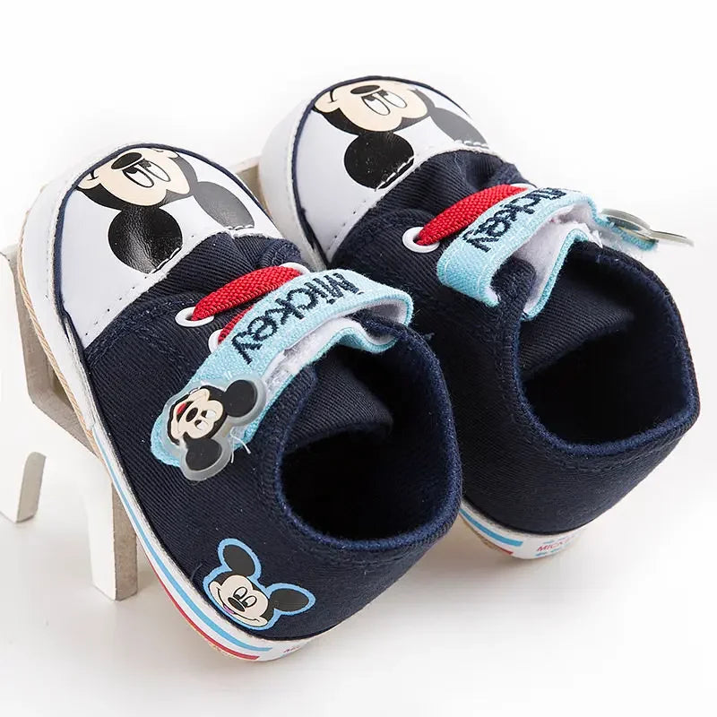 Disney 0-18M Baby Mickey Mouse First Walkers Girl Newborn Baby Shoes Boy Fashion cartoon Mickey Shoes