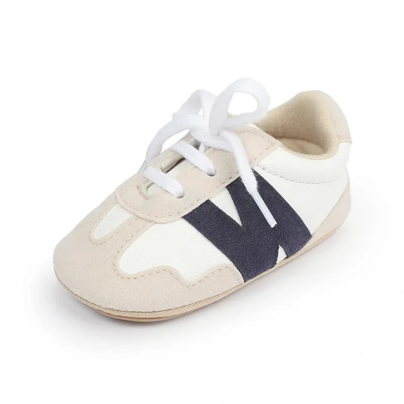Newborn Baby Sneakers Letter Patchwork Baby Casual Shoes Anti-slip Hundred Toddler Baby Boys Girls Shoes 0-18 Months