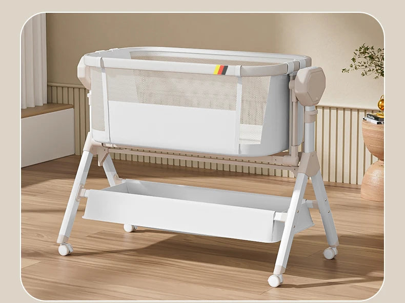 Folding cribs Baby bed Switch large bed Multifunctional infants and young children to move new baby bed