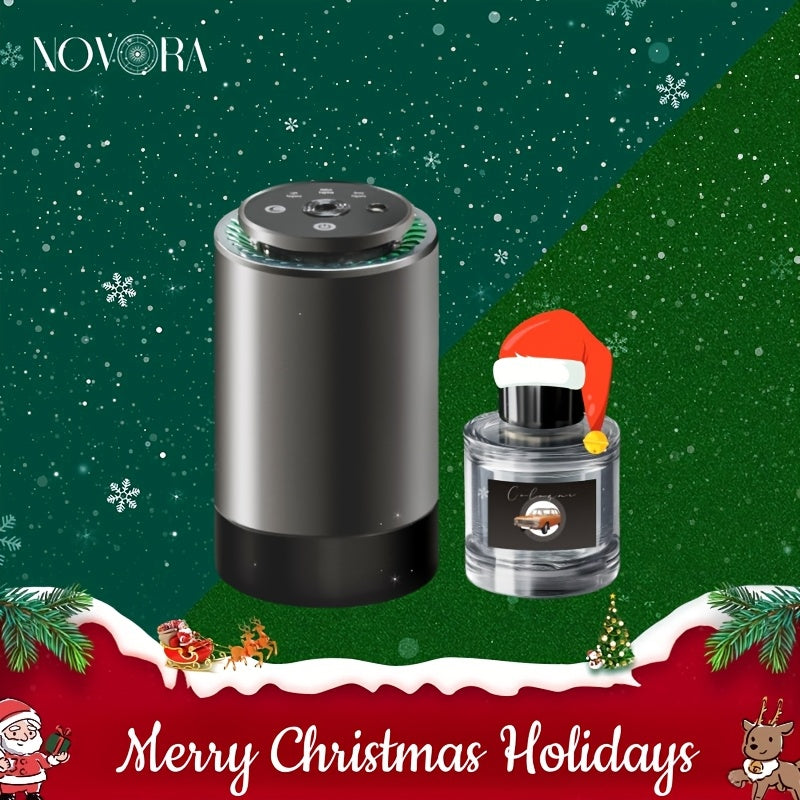 Novora Smart Car Air Freshener, 1.69oz Natural Fragrance Car Scents Air Freshener With Star Projector, 300 Days Long Lasting, Car Essential Oil Diffuser To Remove Smell, Automatic On/Off, Aroma Diffuser For Lover