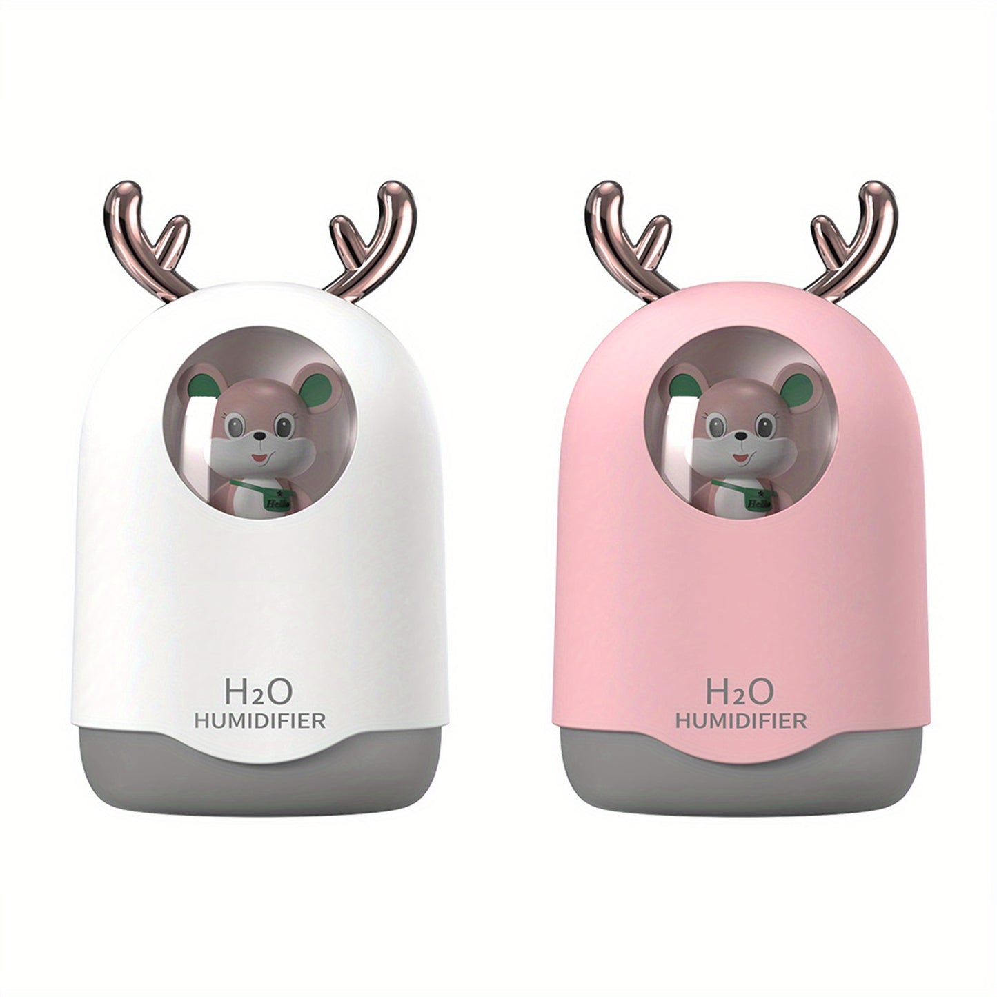 USB-Powered 10.14oz Humidifier with Colorful LED Night Light & Aroma Diffuser - Essential Oil Mist Maker