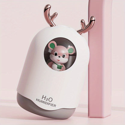 USB-Powered 10.14oz Humidifier with Colorful LED Night Light & Aroma Diffuser - Essential Oil Mist Maker