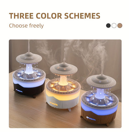 Large Capacity Volcanic Spray Atomizer - Intelligent Simulation Water Drop Humidifier and Flame Aroma Diffuser for Home - Advanced Mist Technology, Whisper Quiet, Easy to Clean, and Automatic Shut-Off