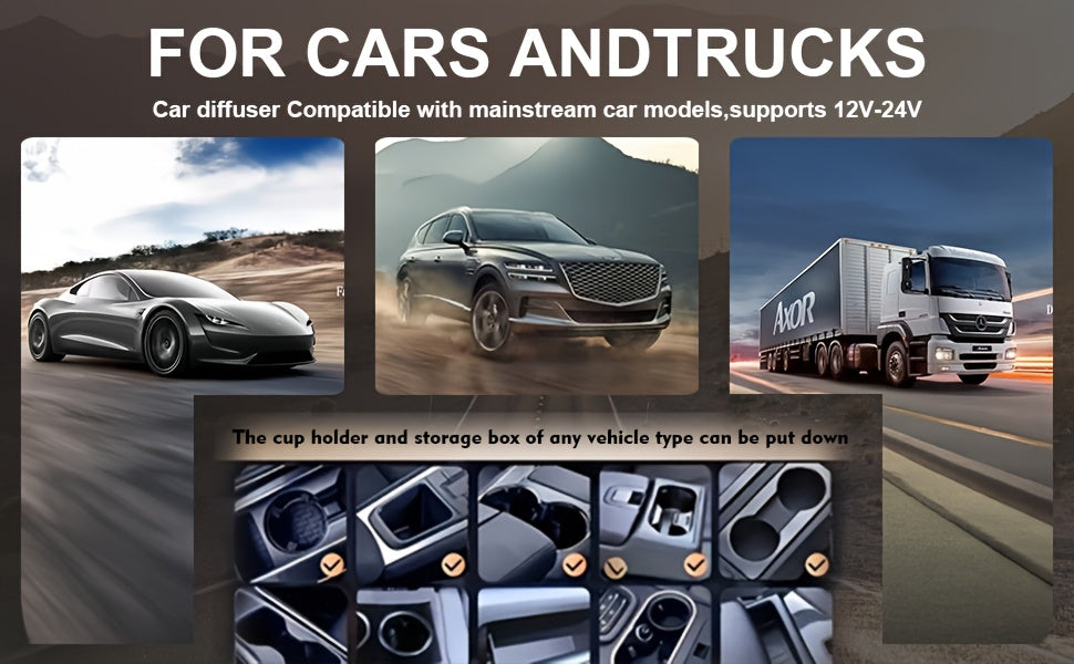 Novora Smart Car Air Freshener, 1.69oz Natural Fragrance Car Scents Air Freshener With Star Projector, 300 Days Long Lasting, Car Essential Oil Diffuser To Remove Smell, Automatic On/Off, Aroma Diffuser For Lover