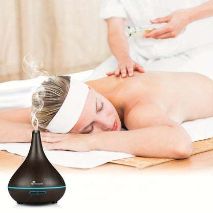 Home Aroma Diffuser Lamp, 16.91oz Diffuser Soundwave Technology Smoke Vaporizer Diffuser with Adjustable Mist Mode, 7 Color LEDs, 4 Timers (1pc 16.91oz Essential Oil Diffuser + 12 Bottles Of Essential Oils Or 1pc 16.91oz Humi