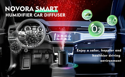 Novora Smart Car Air Freshener, 1.69oz Natural Fragrance Car Scents Air Freshener With Star Projector, 300 Days Long Lasting, Car Essential Oil Diffuser To Remove Smell, Automatic On/Off, Aroma Diffuser For Lover