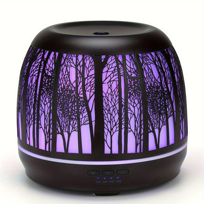Large Essential Oil Aromatherapy Diffuser for Home Bedroom Metal Hollow Decorative Room Ultrasonic Air Scent Mist Aroma Diffuser 500ML Defusers