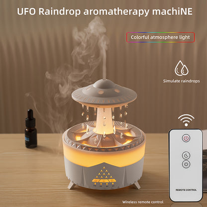 Large Capacity Volcanic Spray Atomizer - Intelligent Simulation Water Drop Humidifier and Flame Aroma Diffuser for Home - Advanced Mist Technology, Whisper Quiet, Easy to Clean, and Automatic Shut-Off