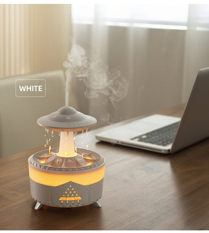 Large Capacity Volcanic Spray Atomizer - Intelligent Simulation Water Drop Humidifier and Flame Aroma Diffuser for Home - Advanced Mist Technology, Whisper Quiet, Easy to Clean, and Automatic Shut-Off