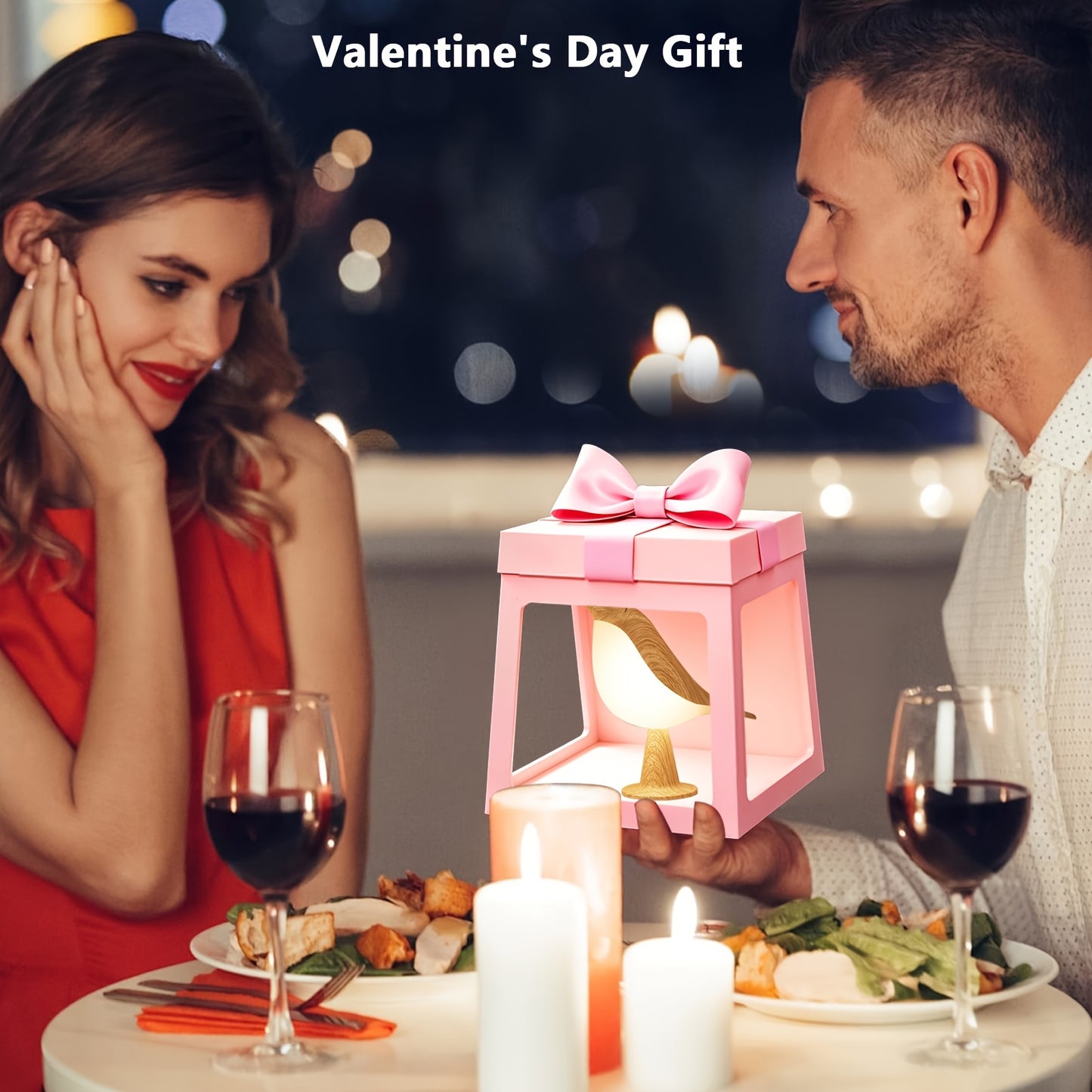 1pc of Bird Touch Lights Suitable for Bedrooms, Dimmable Cordless Bird Night Lights, USB Rechargeable Touch Sensor Control Table, And Table Lamp with Aroma Diffuser Function