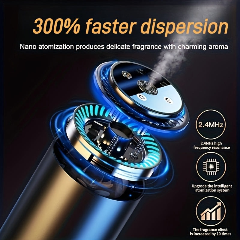 Novora Smart Car Air Freshener, 1.69oz Natural Fragrance Car Scents Air Freshener With Star Projector, 300 Days Long Lasting, Car Essential Oil Diffuser To Remove Smell, Automatic On/Off, Aroma Diffuser For Lover