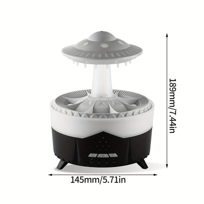 Large Capacity Volcanic Spray Atomizer - Intelligent Simulation Water Drop Humidifier and Flame Aroma Diffuser for Home - Advanced Mist Technology, Whisper Quiet, Easy to Clean, and Automatic Shut-Off
