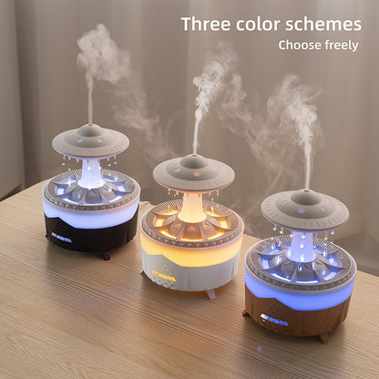 Large Capacity Volcanic Spray Atomizer - Intelligent Simulation Water Drop Humidifier and Flame Aroma Diffuser for Home - Advanced Mist Technology, Whisper Quiet, Easy to Clean, and Automatic Shut-Off
