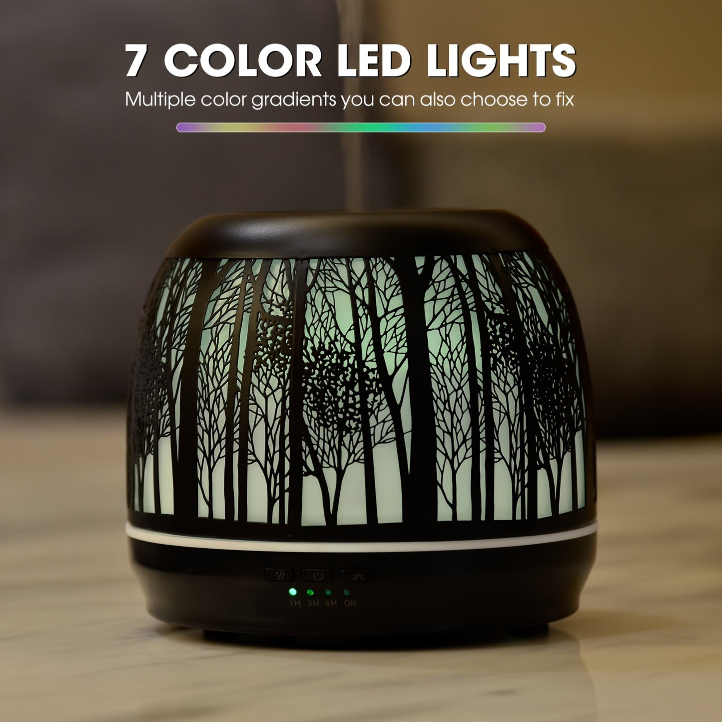 Large Essential Oil Aromatherapy Diffuser for Home Bedroom Metal Hollow Decorative Room Ultrasonic Air Scent Mist Aroma Diffuser 500ML Defusers