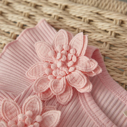 Baby Girl 2 Piece Outfits Mesh Lace Patchwork Ruffle Romper Dress and Headband Cute Fashion Summer Clothes