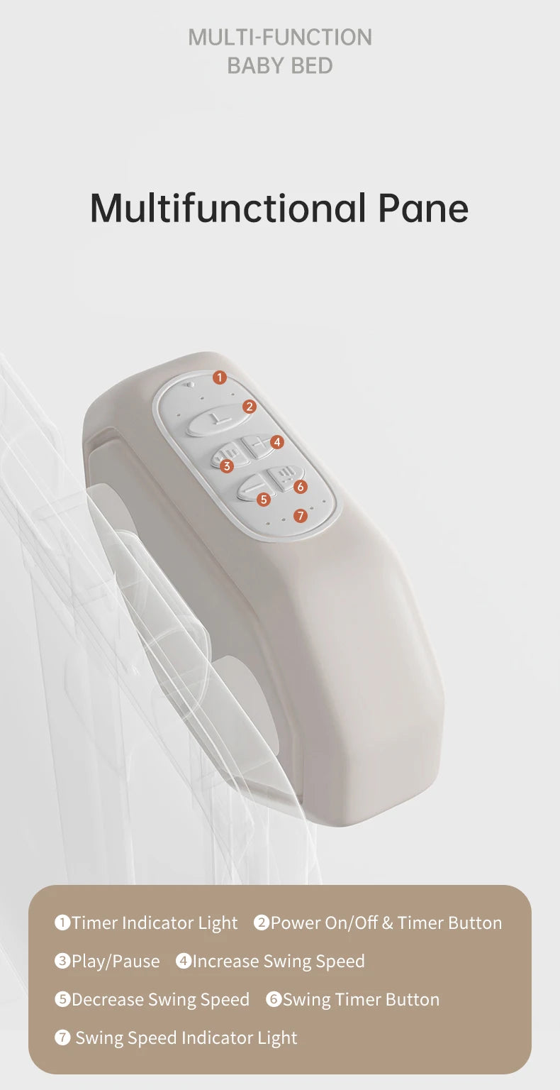 Rocking Baby Bassinet, Baby Cribs, Newborn Co-Sleeper, Infant Beside Sleeper, Unisex Baby Bed Cribs, Portable Travel Crib,Cradle