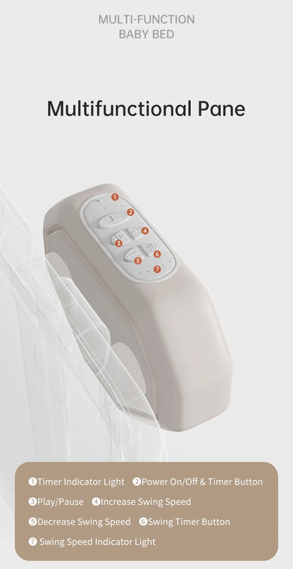 Rocking Baby Bassinet, Baby Cribs, Newborn Co-Sleeper, Infant Beside Sleeper, Unisex Baby Bed Cribs, Portable Travel Crib,Cradle