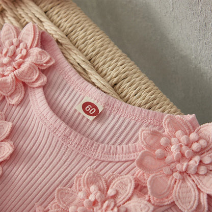 Baby Girl 2 Piece Outfits Mesh Lace Patchwork Ruffle Romper Dress and Headband Cute Fashion Summer Clothes