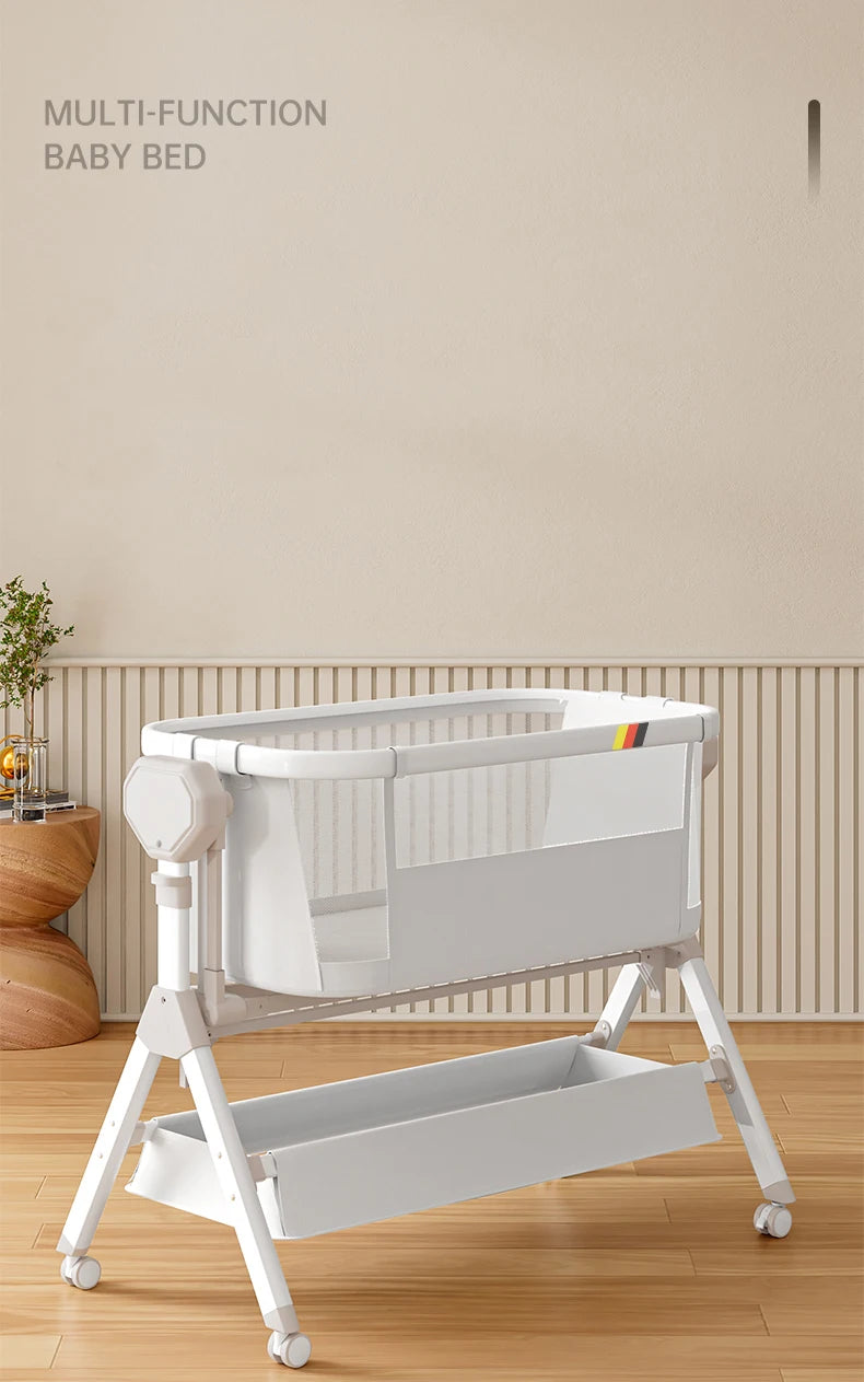 Rocking Baby Bassinet, Baby Cribs, Newborn Co-Sleeper, Infant Beside Sleeper, Unisex Baby Bed Cribs, Portable Travel Crib,Cradle