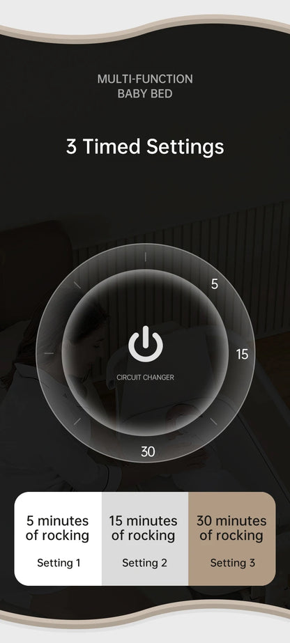 Rocking Baby Bassinet, Baby Cribs, Newborn Co-Sleeper, Infant Beside Sleeper, Unisex Baby Bed Cribs, Portable Travel Crib,Cradle