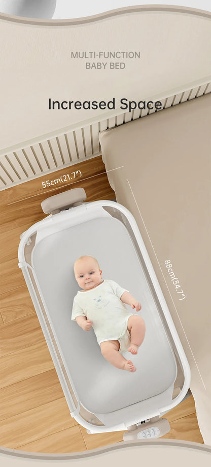 Rocking Baby Bassinet, Baby Cribs, Newborn Co-Sleeper, Infant Beside Sleeper, Unisex Baby Bed Cribs, Portable Travel Crib,Cradle