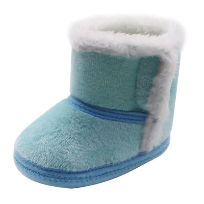 Winter Baby Kids Non-slip Soft Sole Moccasin Boots Boys Girls Suede Leather Crib Shoes 0-18M