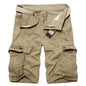 Men's Military Cargo Shorts Summer army green Cotton Shorts men Loose Multi-Pocket Shorts Homme Casual Bermuda Trousers 40