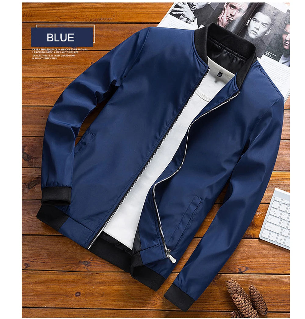 DIMUSI Men's Bomber Jackets Male Outwear Slim Fit Aviator Coats Fashion Man Streetwear Hip Hop Baseball Uniform Jackets Clothing