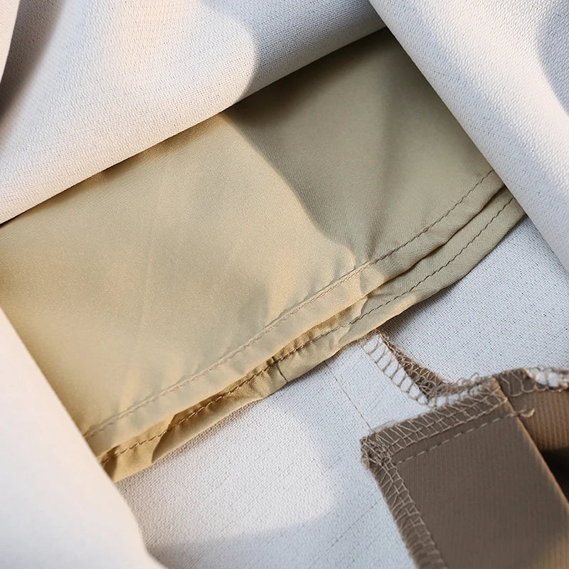 Fashion Elegant Formal Skirts Women Autumn New High Waist Drape Suit Long Brown Skirt Zipper Female