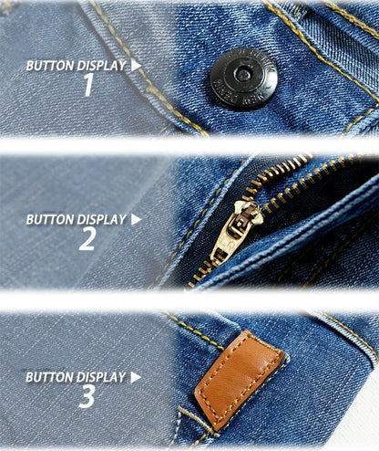 2025 Summer Men's Slim Denim Shorts Business Casual Fashion Loose Stretch All-Match Jeans Male High-End Brand Five-Point Pants