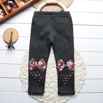 Sale Baby Girls Winter Leggings Children Plus Velvet Pants Thicken Warm Long Trousers for Kids Skinny Pencil Pants 0-3 Year