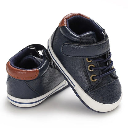 Baby Boy Spring Autumn Casual Flat Leather Shoes 0-18M Newborn Infant Toddler Anti Slip Crib Shoes First Walkers