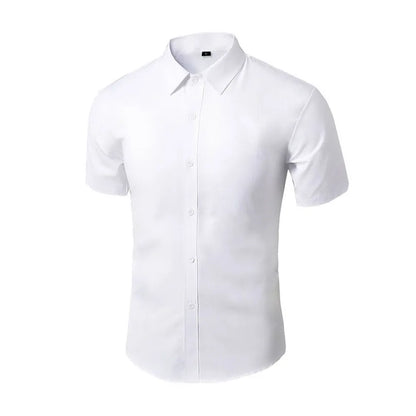 Men's Formal Shirt Long Sleeve Non-Iron Business Slim Fit Korean Work Men White Casual Dress Suit Shirt 2025 Autumn S-5XL