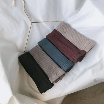 Baby Girls Leggings Kids Casual Long Pants For Toddler Kids Girls Skinny Trousers All-match Ribbed Cotton Legging Pant