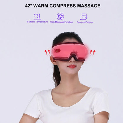 Smart Eye Massager Electric Bluetooth Airbag Vibration Hot Compress Air Pressure Eye Care Massager Relaxation Massage Glasses