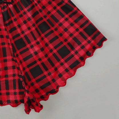 Hot Women's Sleepwear Cute Cartoon Print Short Set Pajamas for Women Pajama Set Sweet Short Sleeve V-Neck & Shorts Summer Pajama