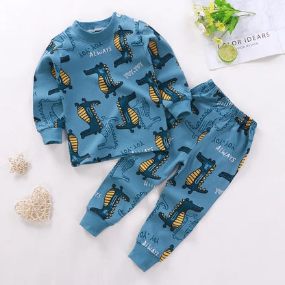 Spring Autumn New Baby Clothing Set Cartoon Cotton Baby Boys Clothing Girls Suit Set 0-3 Year Baby Clothes