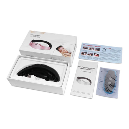 Smart Electric Head Massager Sleep Monitor Insomnia Migraine Relief Massage Release with Stress Sleep Therapy Device Sleep Mask