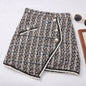 Tweed Skirts for Women Solid High Waist Slimming Skirts Autumn Spring 2025 Buttons Double Breasted Tweed Wool Mini Skirt
