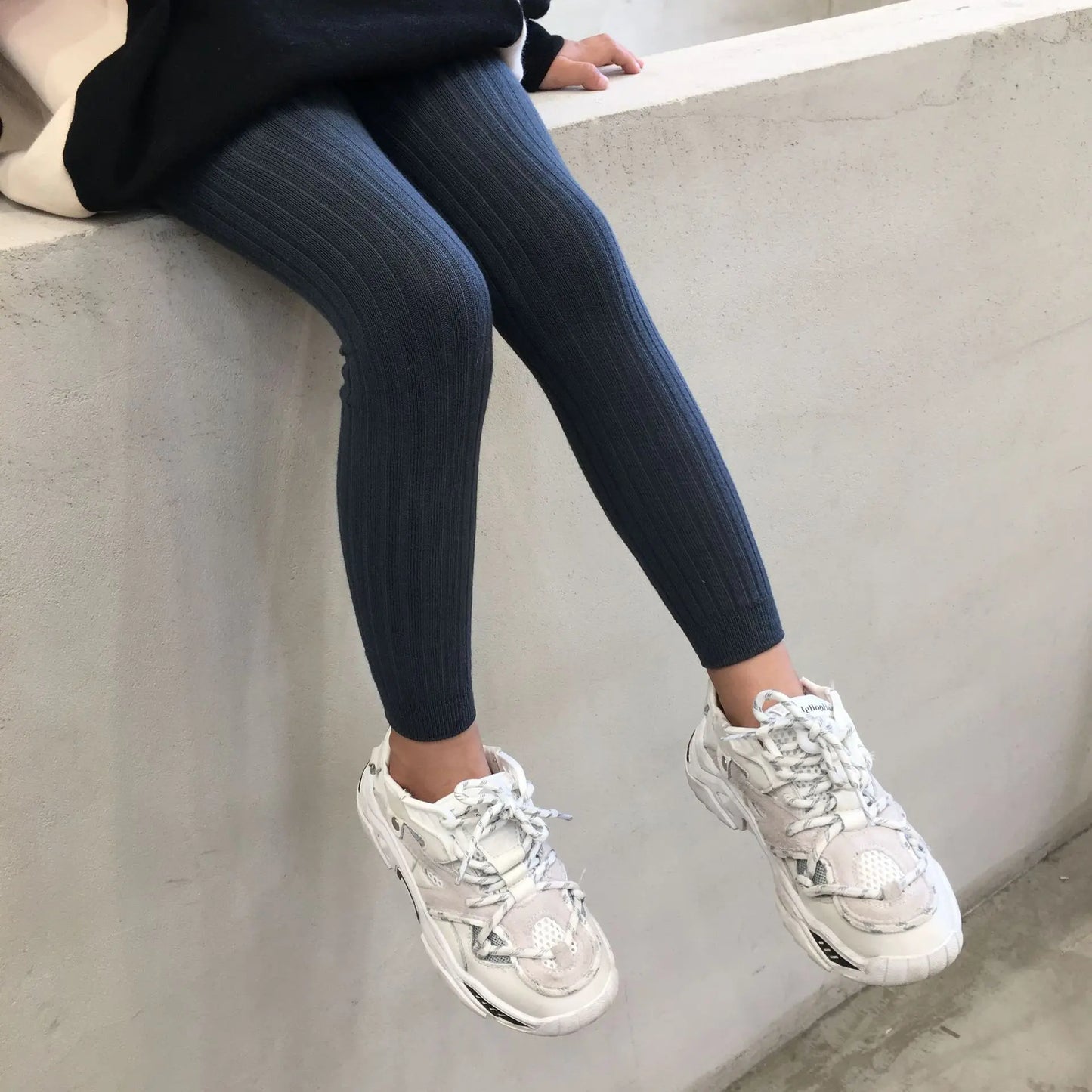 Baby Girls Leggings Kids Casual Long Pants For Toddler Kids Girls Skinny Trousers All-match Ribbed Cotton Legging Pant