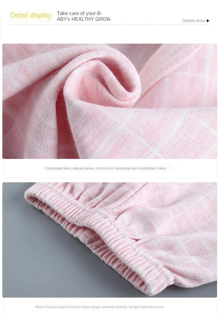 Newborn Baby Pants with Open Crotch Cotton Spring Autumn Trouser Boys Children Leggings Cute Girls Pajamas Toddler Clothes 0-24M