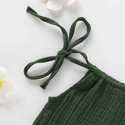 Summer Toddler Baby Girl Sleeveless Ruffles Dress Sarafan Kids Cotton Linen Muslin Slip Dresses Clothing