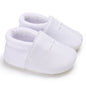 Boys And Girls Gentleman Shoes Soft Soled White Shoes Leisure Sports Shoes Newborn First Walk 0-18Months Bed Shoes