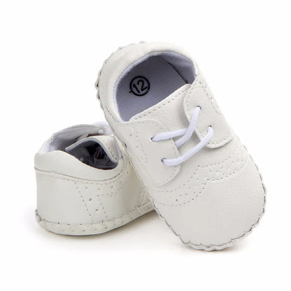 New Baby Shoes Retro Leather Boy Girl Shoes Toddler Rubber Sole Anti-slip First Walkers Newborn Infant Baby Crib Shoes