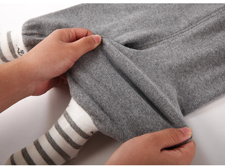 Baby footed pants newborn baby girl boy leggings long trousers  0-6-12months kid lycry cotton sleepwear trousers pyjamas pants