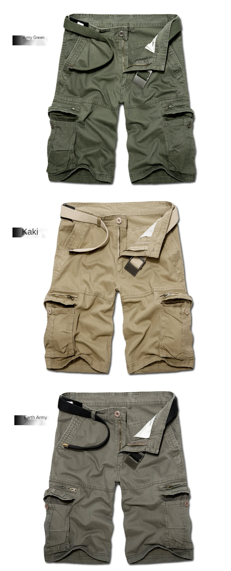 Men's Military Cargo Shorts Summer army green Cotton Shorts men Loose Multi-Pocket Shorts Homme Casual Bermuda Trousers 40
